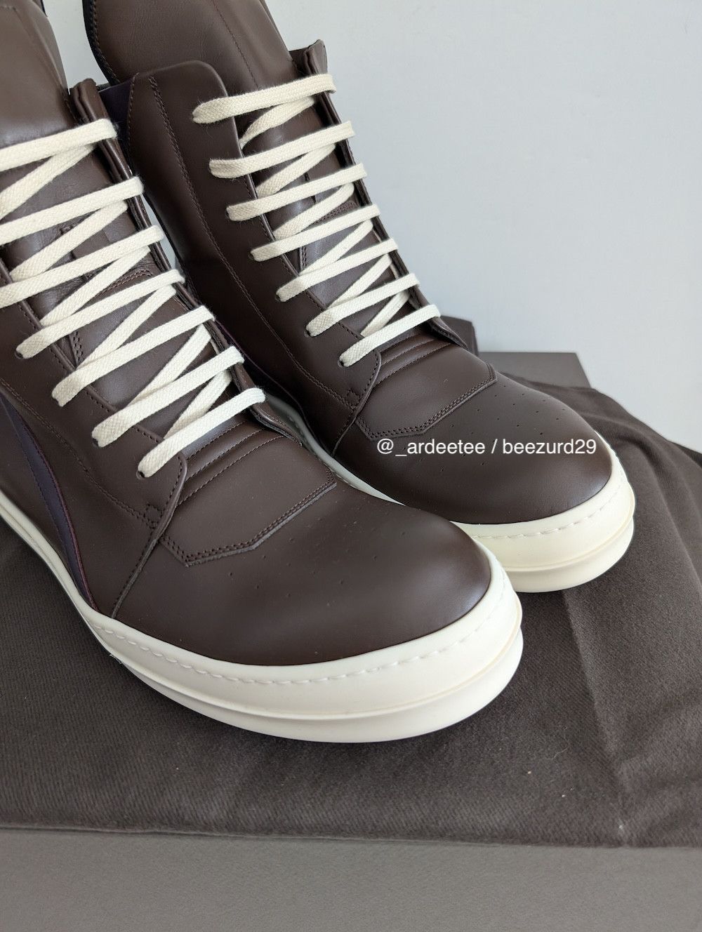 Rick Owens 💥UNRELEASED 1/1 SAMPLE GEOBASKETS BROWN/AMETHYST PURPLE Size US 11 / EU 44 - 6 Thumbnail