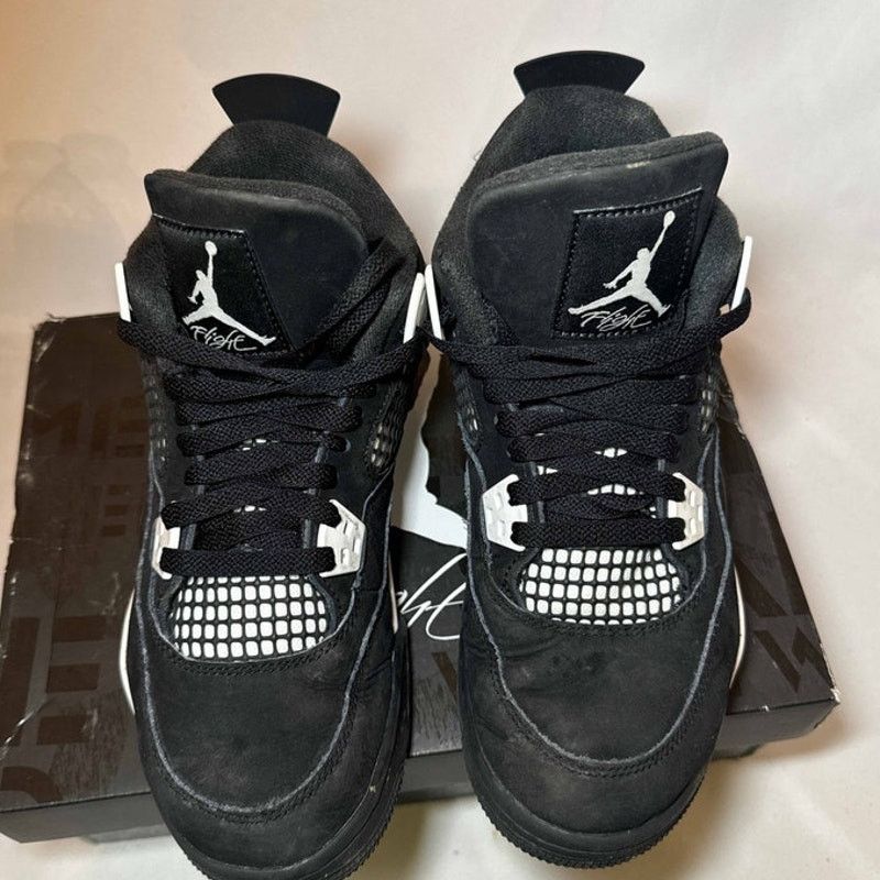 Jordan Brand × Nike Size 7 Nike Air Jordan 4 Retro GS White Thunder Men's Shoes Size US 7 / EU 40 - 4 Thumbnail