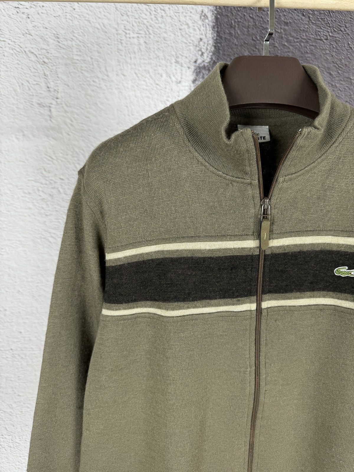 Lacoste Lacoste vintage wool blend striped double zipper sweater Size US XL / EU 56 / 4 - 3 Thumbnail