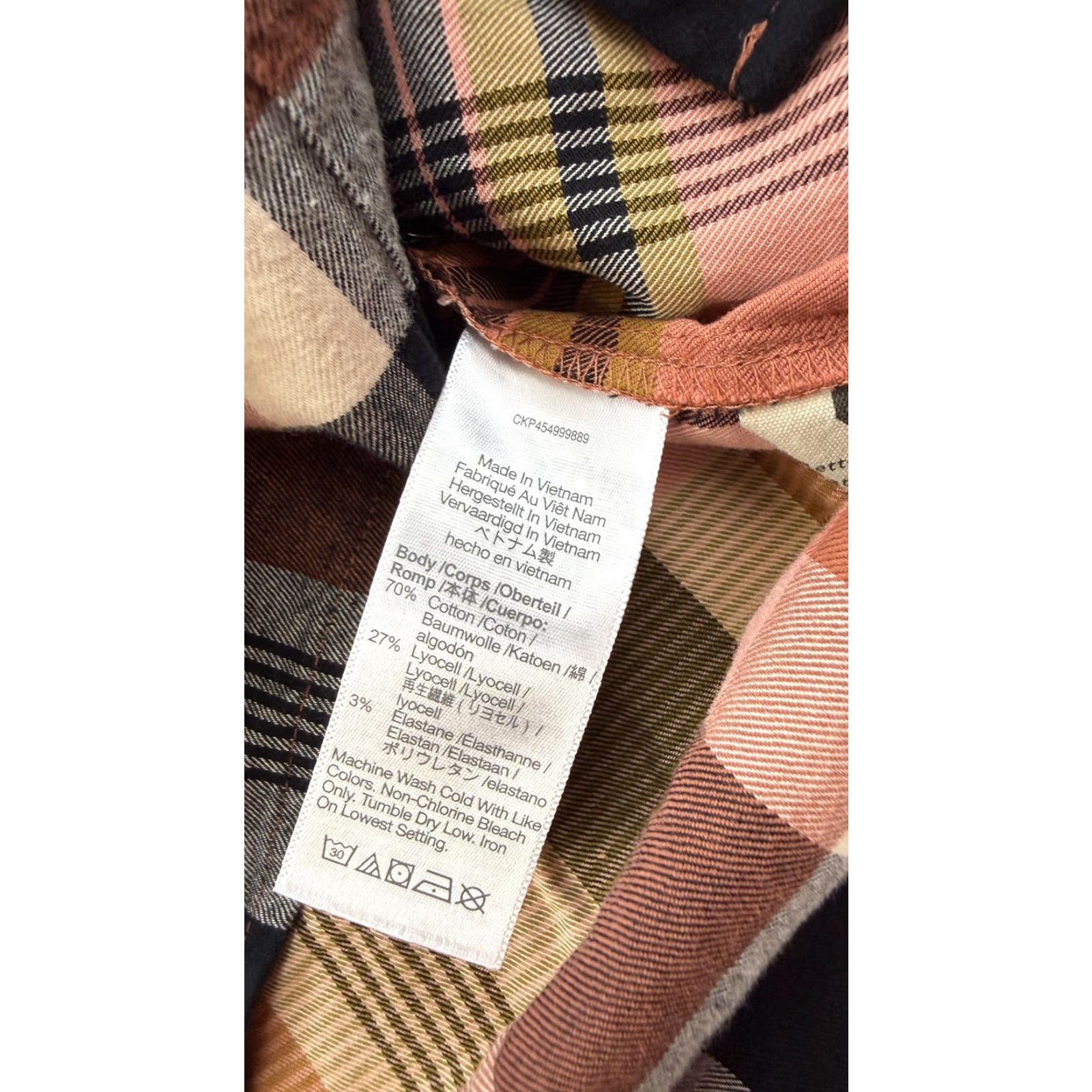 Madewell Madewell Shirt Womens Small Plaid Button-Up Long Sleeve Curved Hem Soft Multicolor Pattern Button Front Stretch Size S / US 4 / IT 40 - 6 Thumbnail