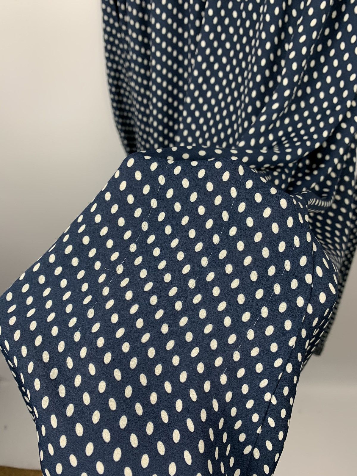 Max Mara Max Studio Polka Dot Midi Dress Women’s Size L Blue Size L / US 10 / IT 46 - 12 Thumbnail