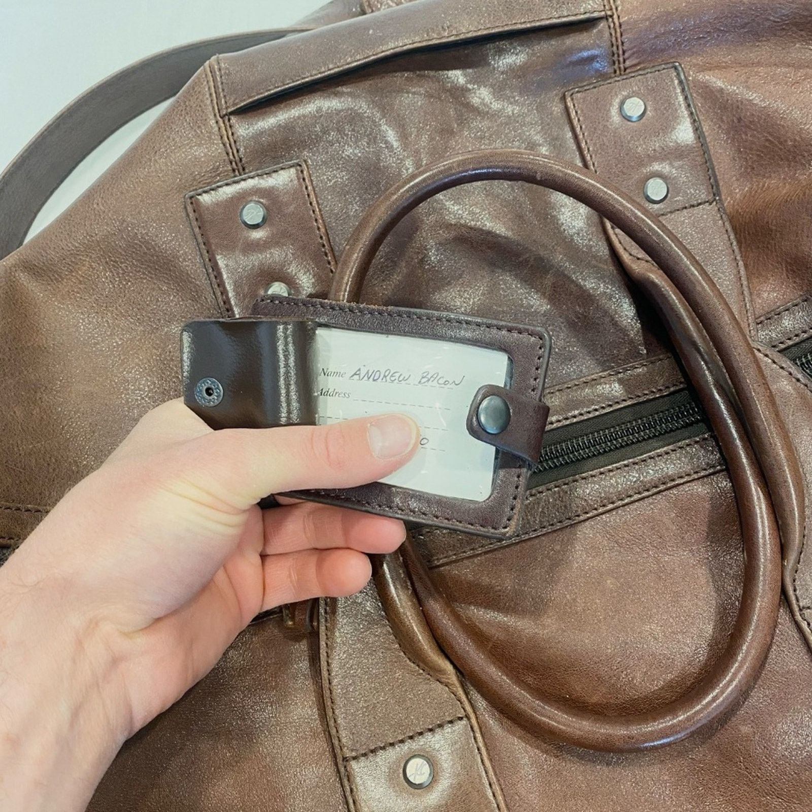 Kenneth Cole Kenneth Cole Leather Weekender Duffle Bag Size ONE SIZE - 4 Thumbnail