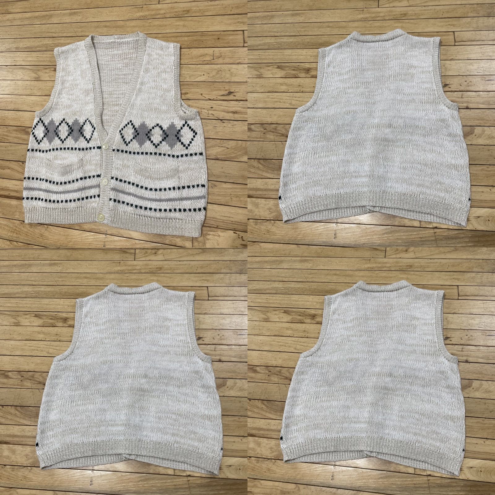 Vintage VINTAGE Cardigan Vest Men S Cream Tan Argyle Western Academic Old Money Soft Crop Preppy Shirt Size US S / EU 44-46 / 1 - 9 Thumbnail