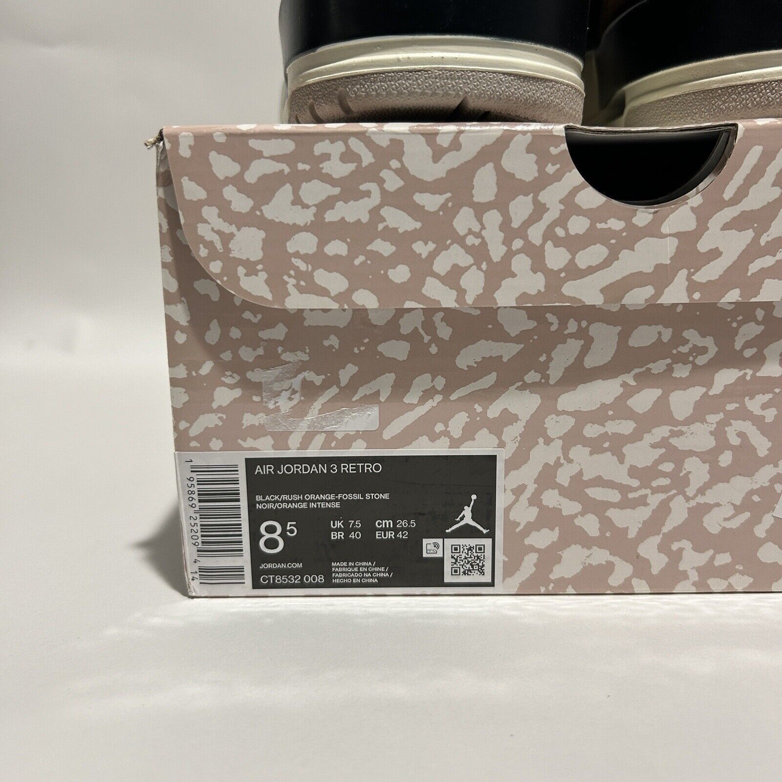 Nike Nike Air Jordan 3 Retro “Desert Elephant/Black Orange" 2024 Size US 8.5 / EU 41-42 - 5 Thumbnail