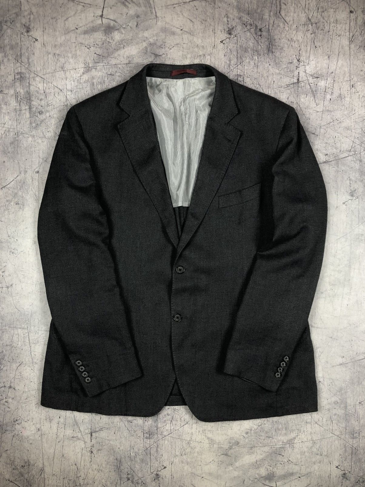 Designer Vintage Hackett London Cotton Cupro Blazer Sport Coat Jacket Size 46R - 2 Thumbnail