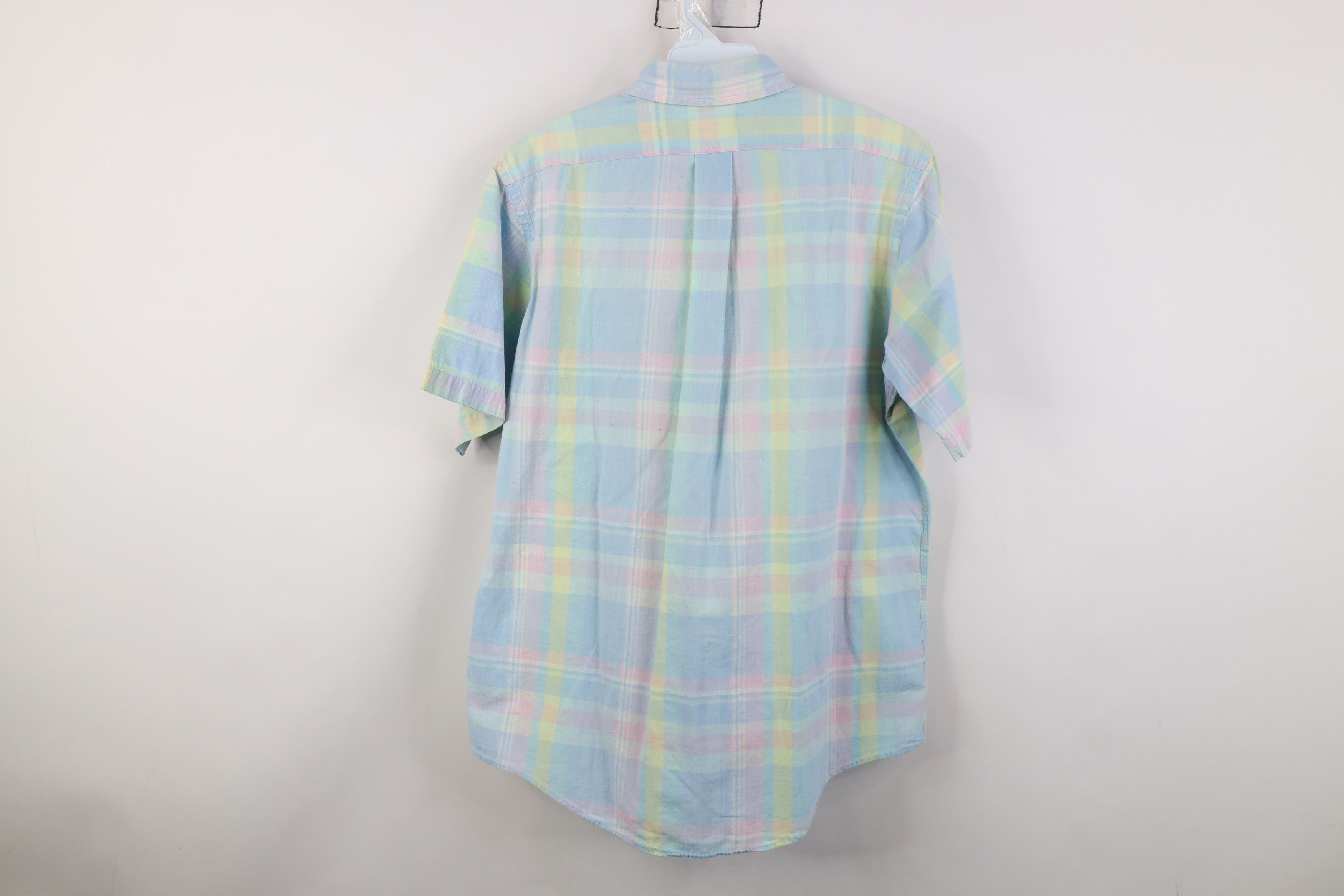Lands' End Vintage 90s Lands End Madras Plaid Button Down Shirt USA Size US L / EU 52-54 / 3 - 13 Thumbnail