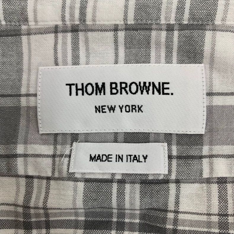 Thom Browne Thom Browne Gray striped cotton lapel single-breasted long- Size US S / EU 44-46 / 1 - 6 Thumbnail
