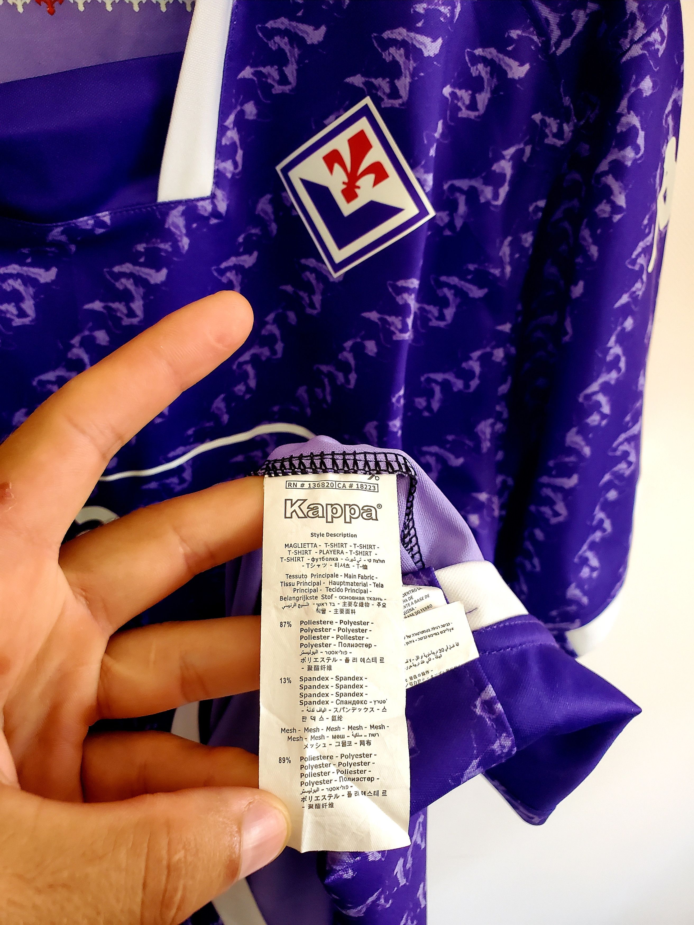 Kappa Fiorentina Home Soccer Jersey 2023/2024 ideal condition 3 Xl Size US XXL / EU 58 / 5 - 7 Thumbnail