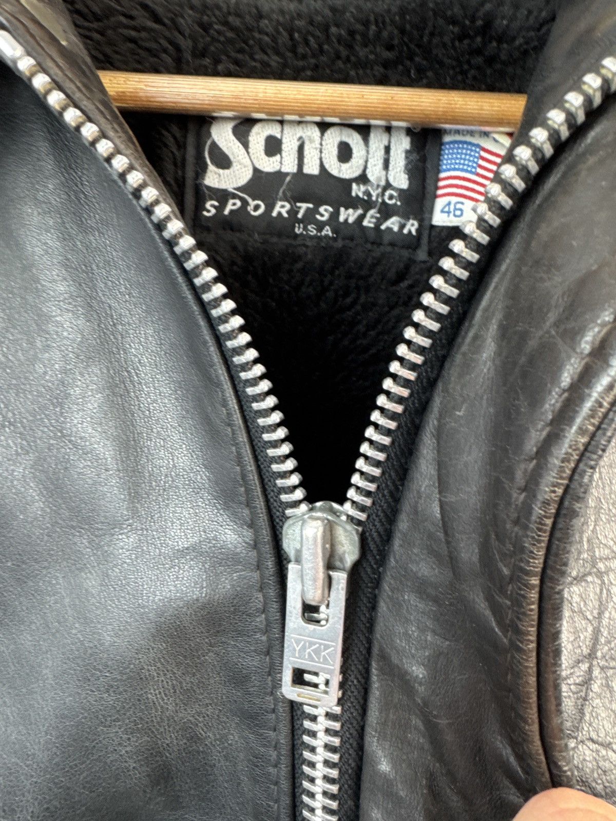 Schott Schott Vintage Leather jacket 80-90s Size US M / EU 48-50 / 2 - 6 Thumbnail