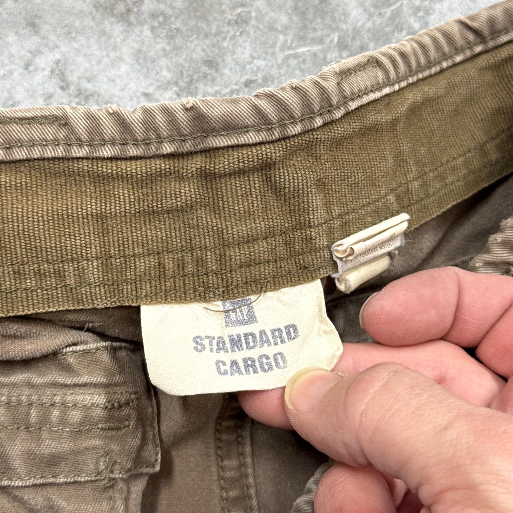 Gap GAP Cargo Pants Mens Brown Standard Cargo Workwear Utility Pockets Relaxed Twill Size US 33 - 3 Thumbnail