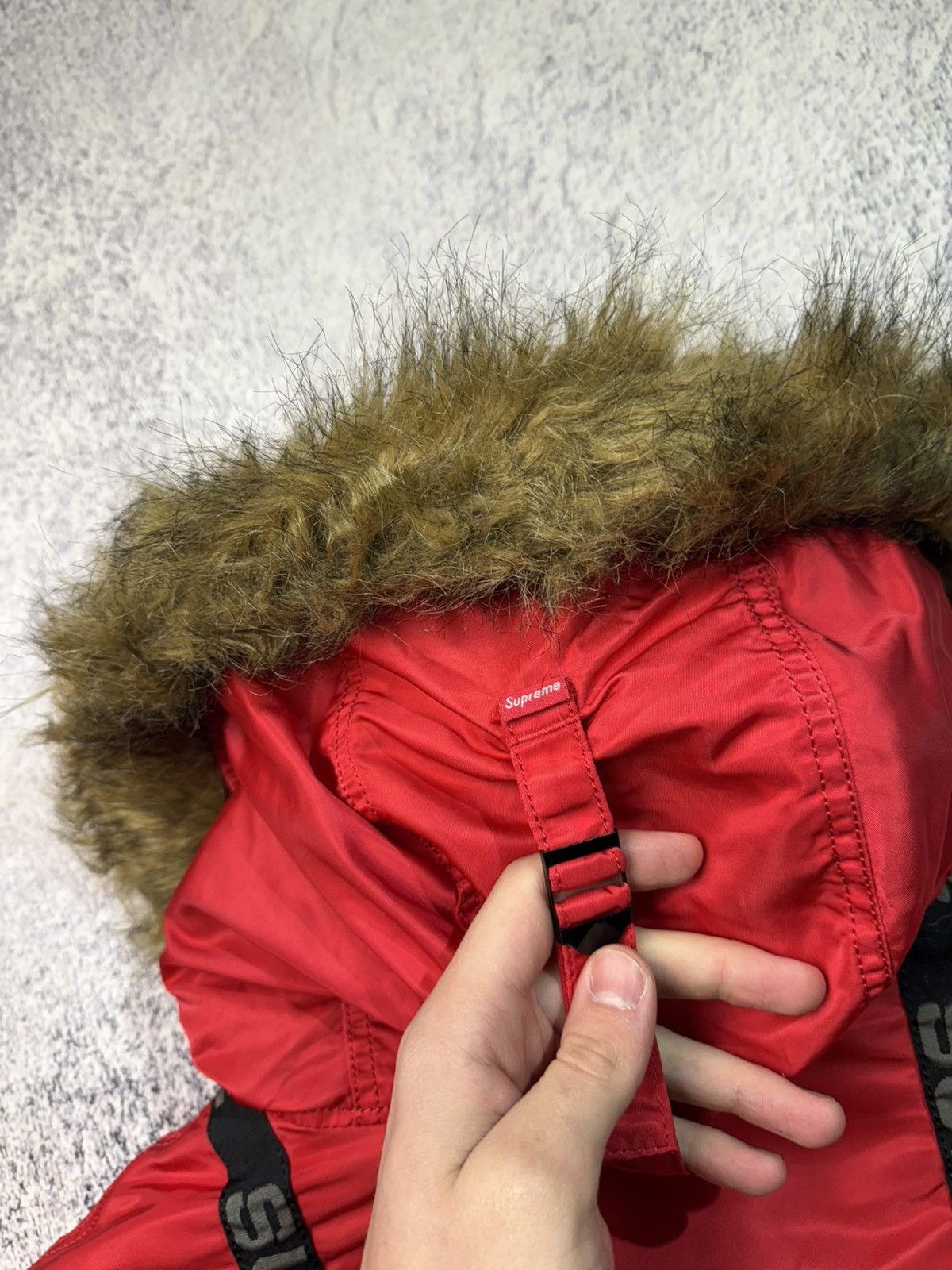 Supreme Supreme Logo Tape N-3B Parka Size US M / EU 48-50 / 2 - 25 Thumbnail