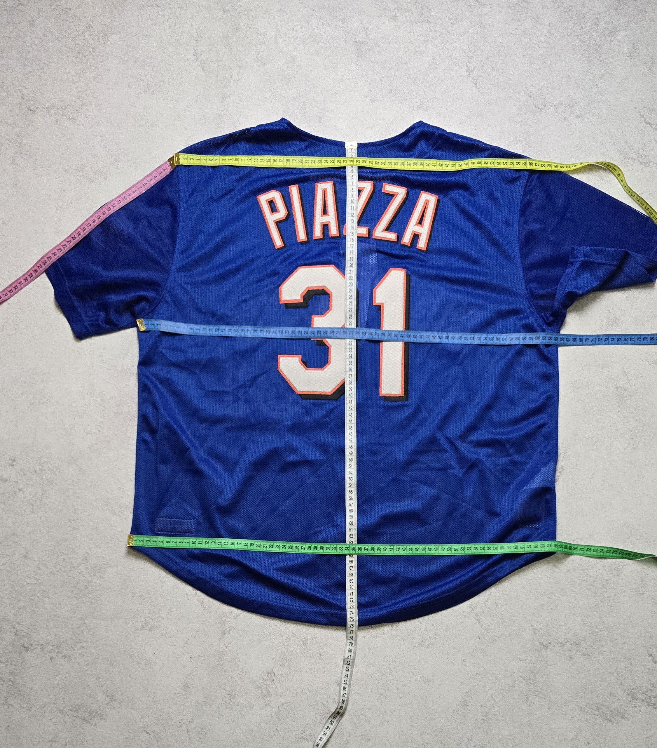 Mitchell & Ness Mike Piazza New York Mets 1999 Button Jersey Size US XXL / EU 58 / 5 - 3 Thumbnail