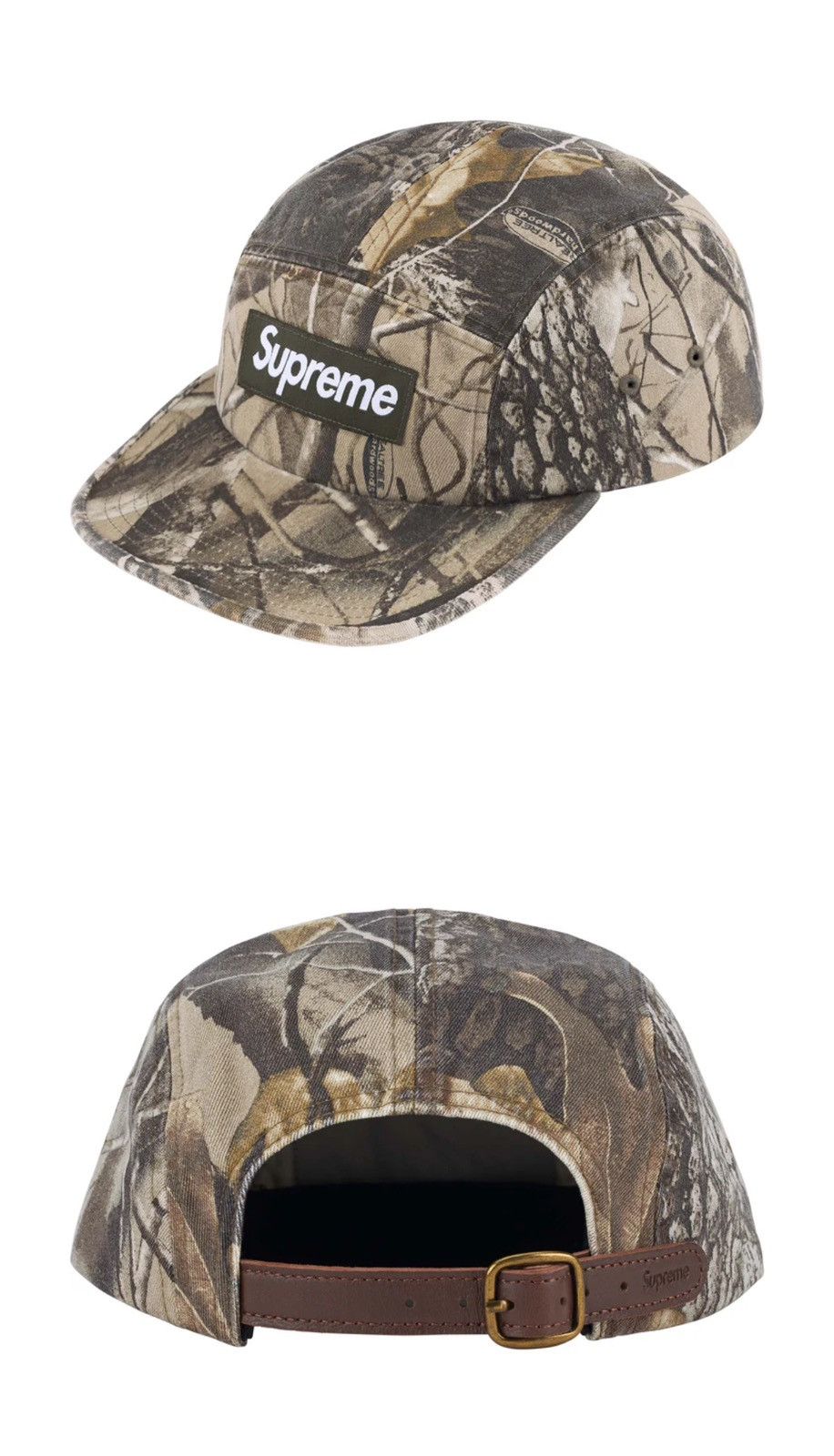 帽子 SUPREME Realtree Washed Chino Twill Cap Supreme Washed Chino Twill Camp Cap (SS25) Realtree