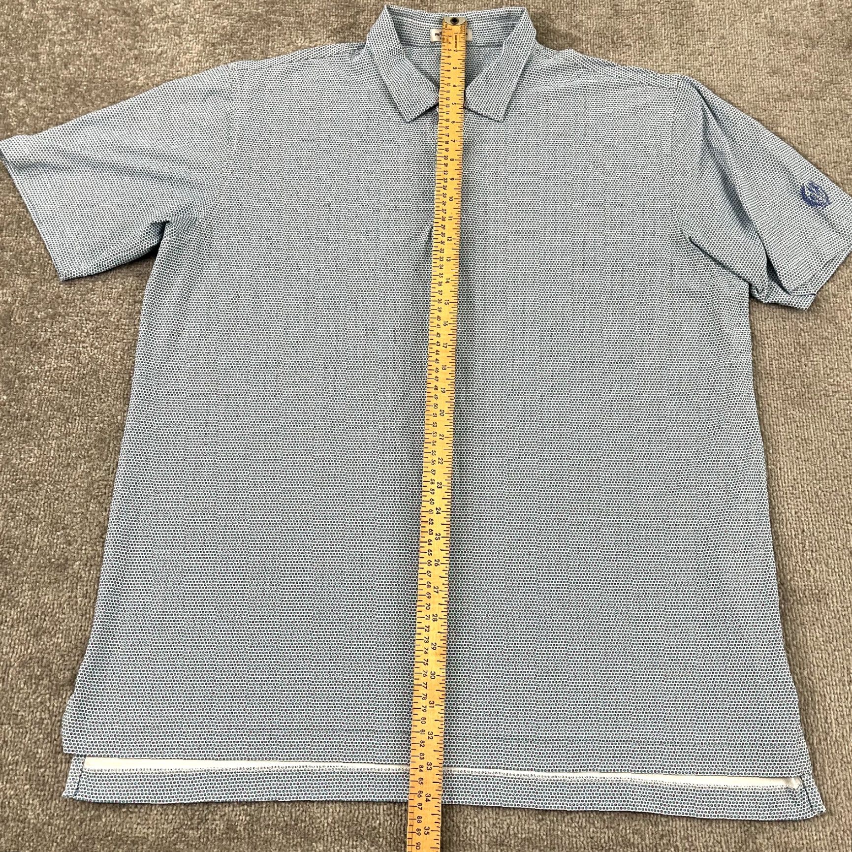 Peter Millar PETER MILLAR Polo Shirt Mens XL White Geometric Dot NHCC North Hills Golf Sport Shirt Mens XL White Geometric Dot NHCC North Hills Golf Sport Size US XL / EU 56 / 4 - 5 Thumbnail