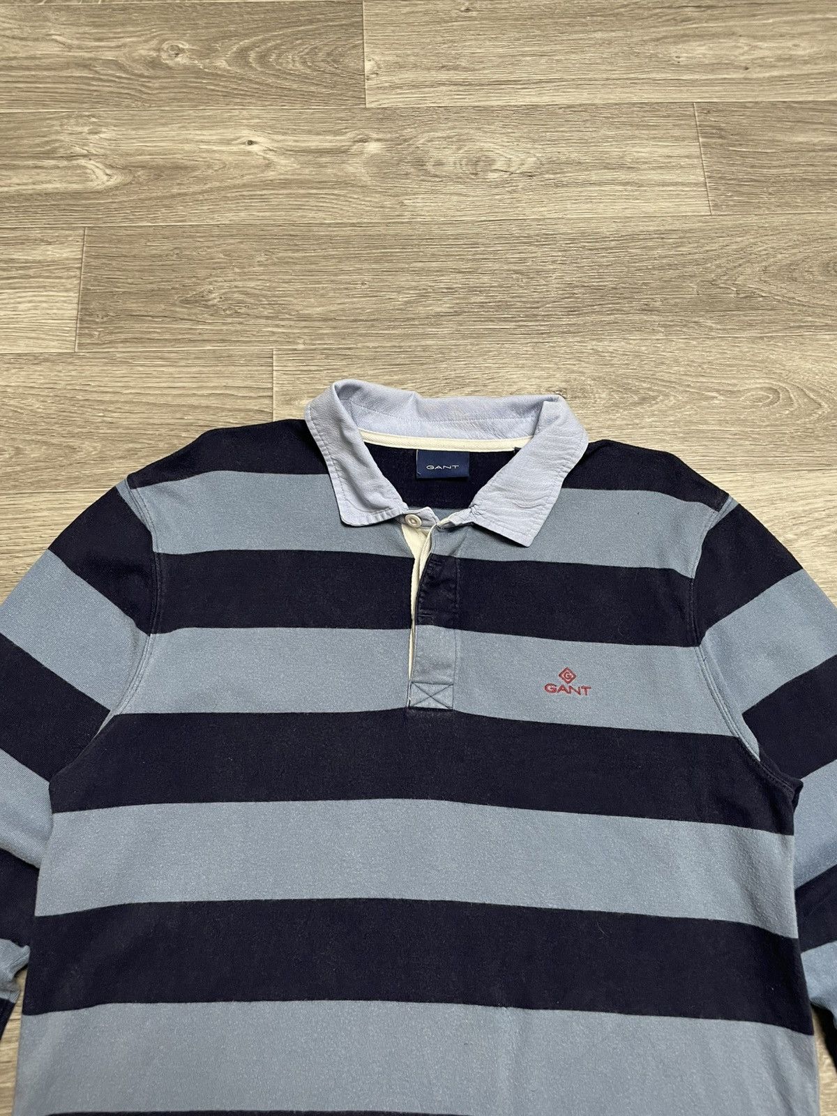 Gant Vintage Gant Striped Long Sleeve Rugby Polo Shirt Size US L / EU 52-54 / 3 - 2 Thumbnail