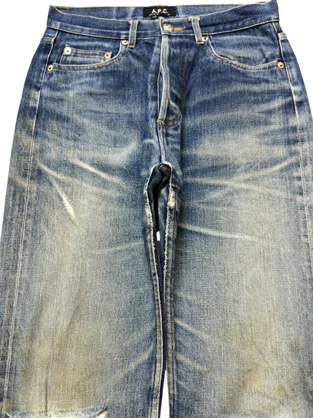 A.P.C. Vintage A.P.C Selvedge Mudwash Grunge Distressed Denim Size US 27 - 2 Thumbnail