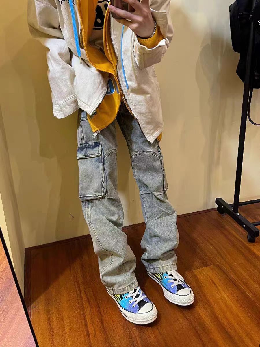 Japanese Brand × Jean Street hip hop washed vintage baggy jeans Size US 30 / EU 46 - 4 Thumbnail