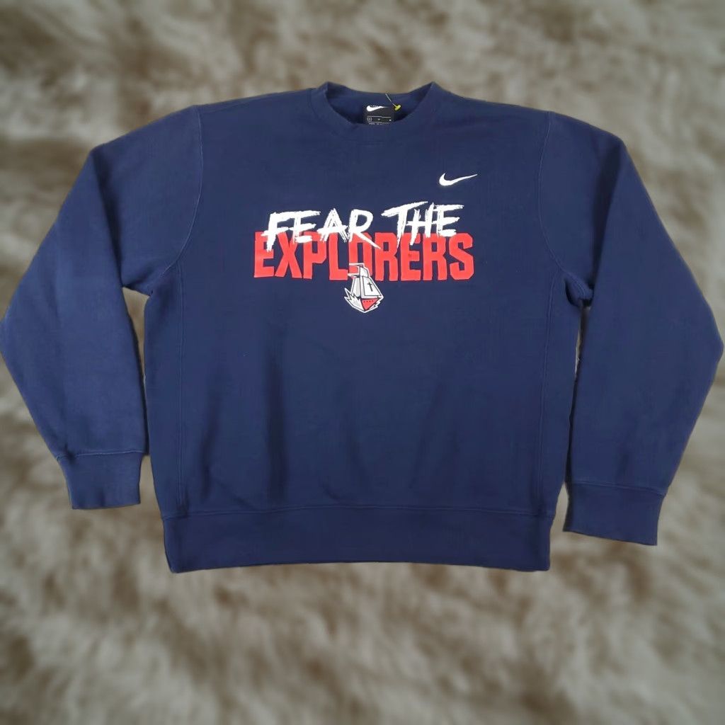 Nike Nike Sweater Medium Blue Pullover Casual Long Sleeve Crew Neck Mens Size US M / EU 48-50 / 2 - 1 Thumbnail