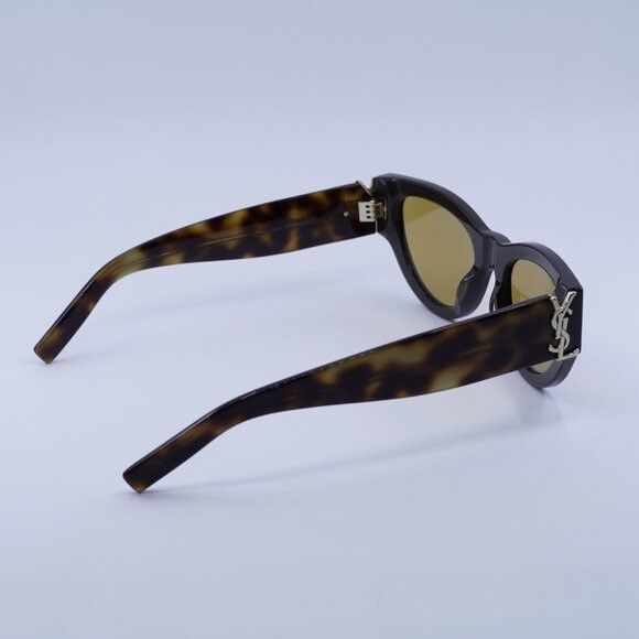 Saint Laurent Paris Saint Laurent SLM94 010 Sunglasses Brown Cat Eye Frame Size ONE SIZE - 7 Thumbnail