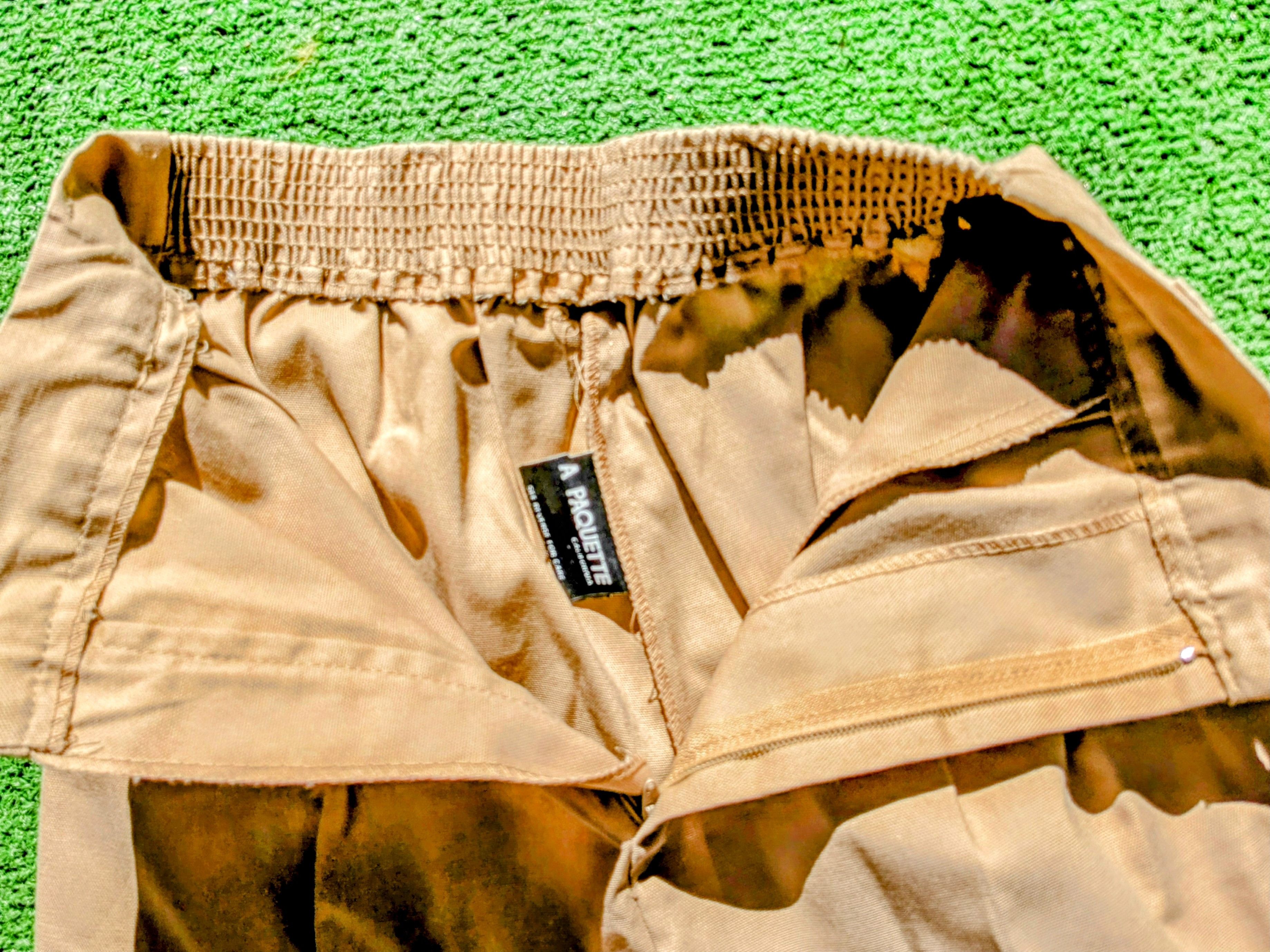 Vintage A Paquette VTG California Pleated Khaki Cut-Off Pants Petite Size 22" - 4 Thumbnail