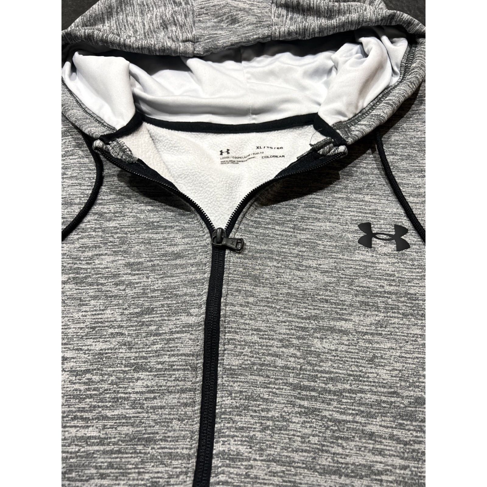 Under Armour Under Armour Hoodie XL Full Zip Heather Gray Sports Outdoor Mens Size US XL / EU 56 / 4 - 3 Thumbnail