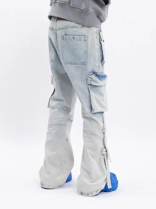 Japanese Brand × Jean Street heavy wash multi-pocket micro-flared jeans Size US 32 / EU 48 - 4 Thumbnail