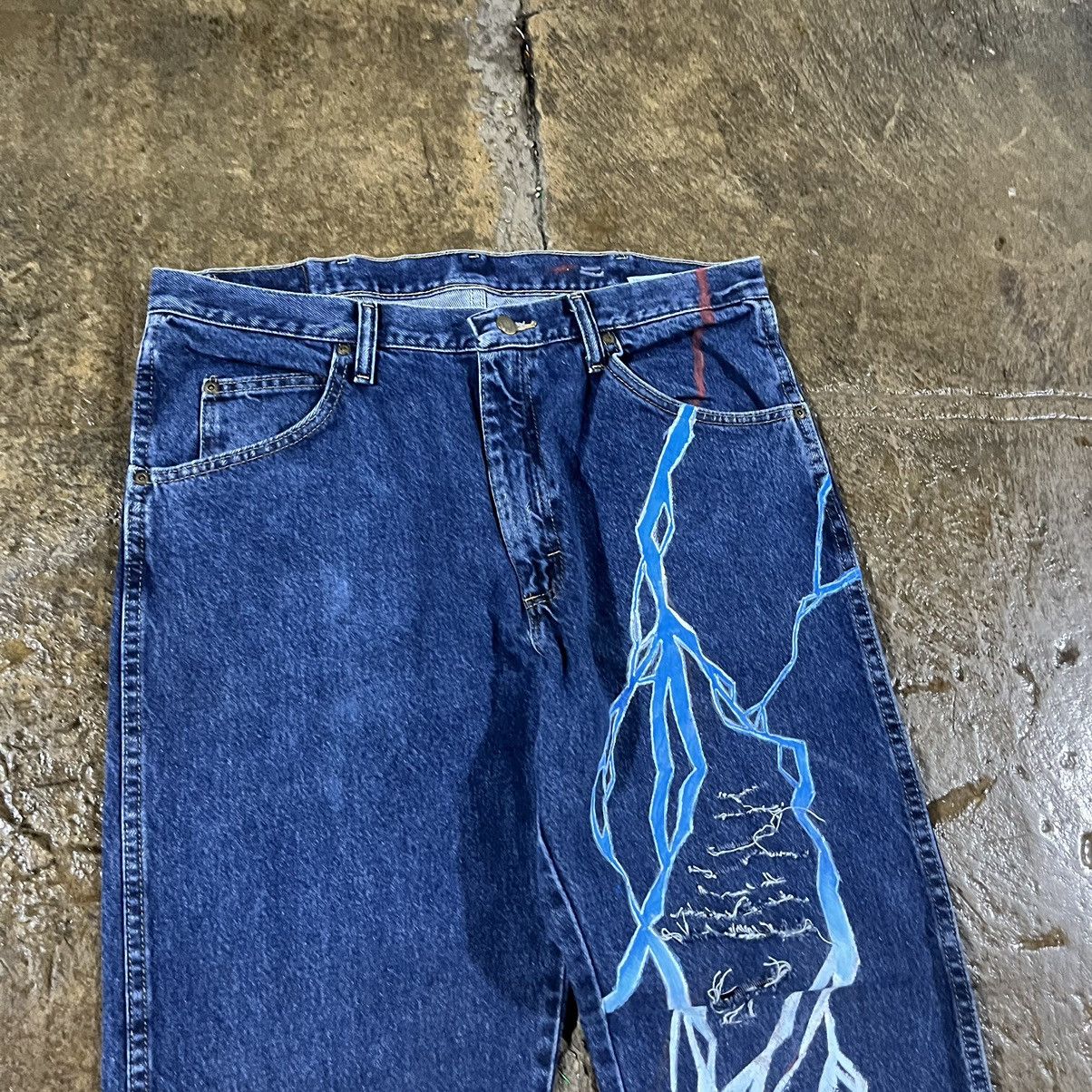 Vintage × Wrangler Crazy Vintage Y2K Wrangler Lightning Jeans Skater Grunge Size US 36 / EU 52 - 6 Thumbnail