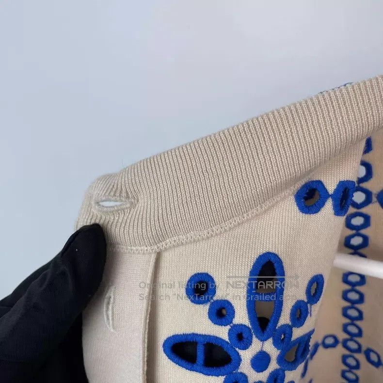 Louis Vuitton Louis Vuitton Blue and white porcelain blue hollow embroid Size XS / US 0-2 / IT 36-38 - 5 Thumbnail