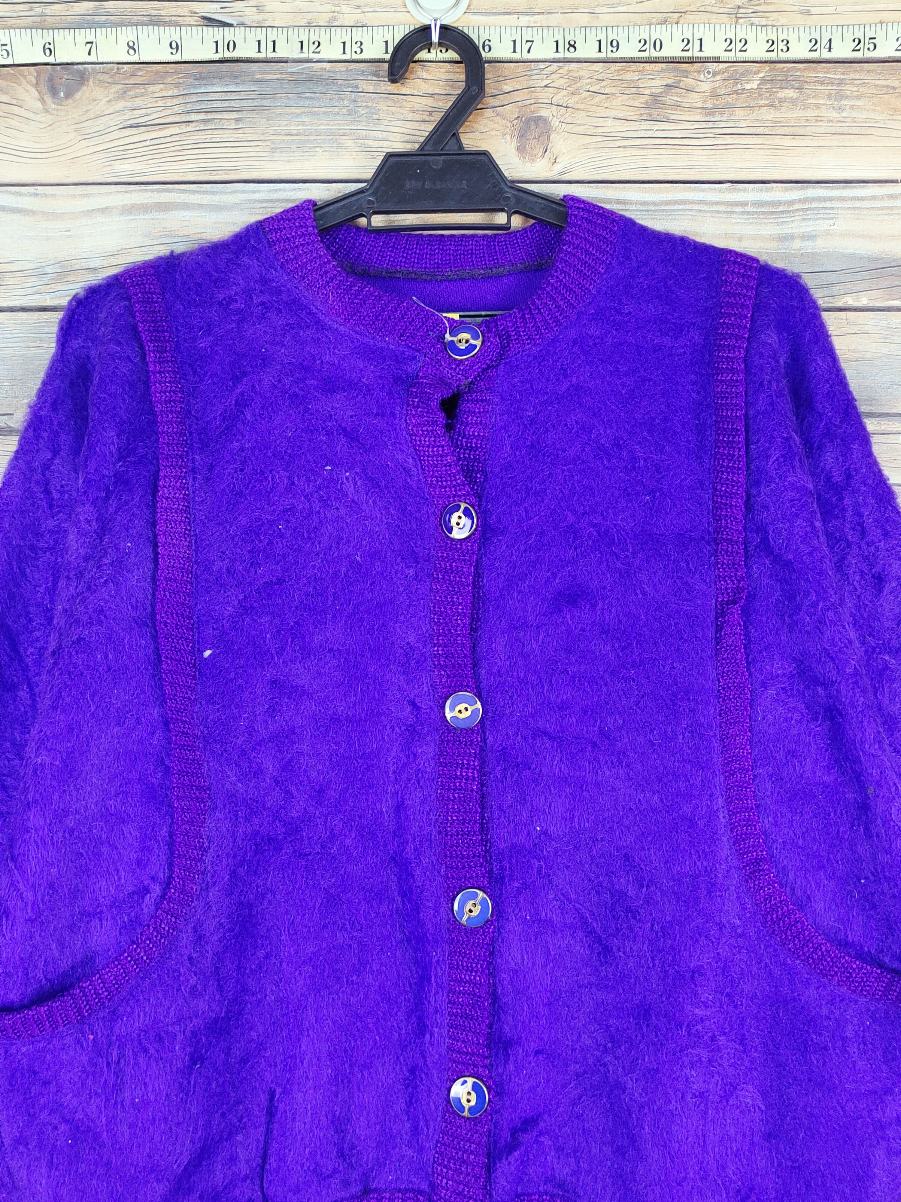Japanese Brand Japanese Brand Purple Knitwear Cardigan #W1147 Size L / US 10 / IT 46 - 2 Thumbnail