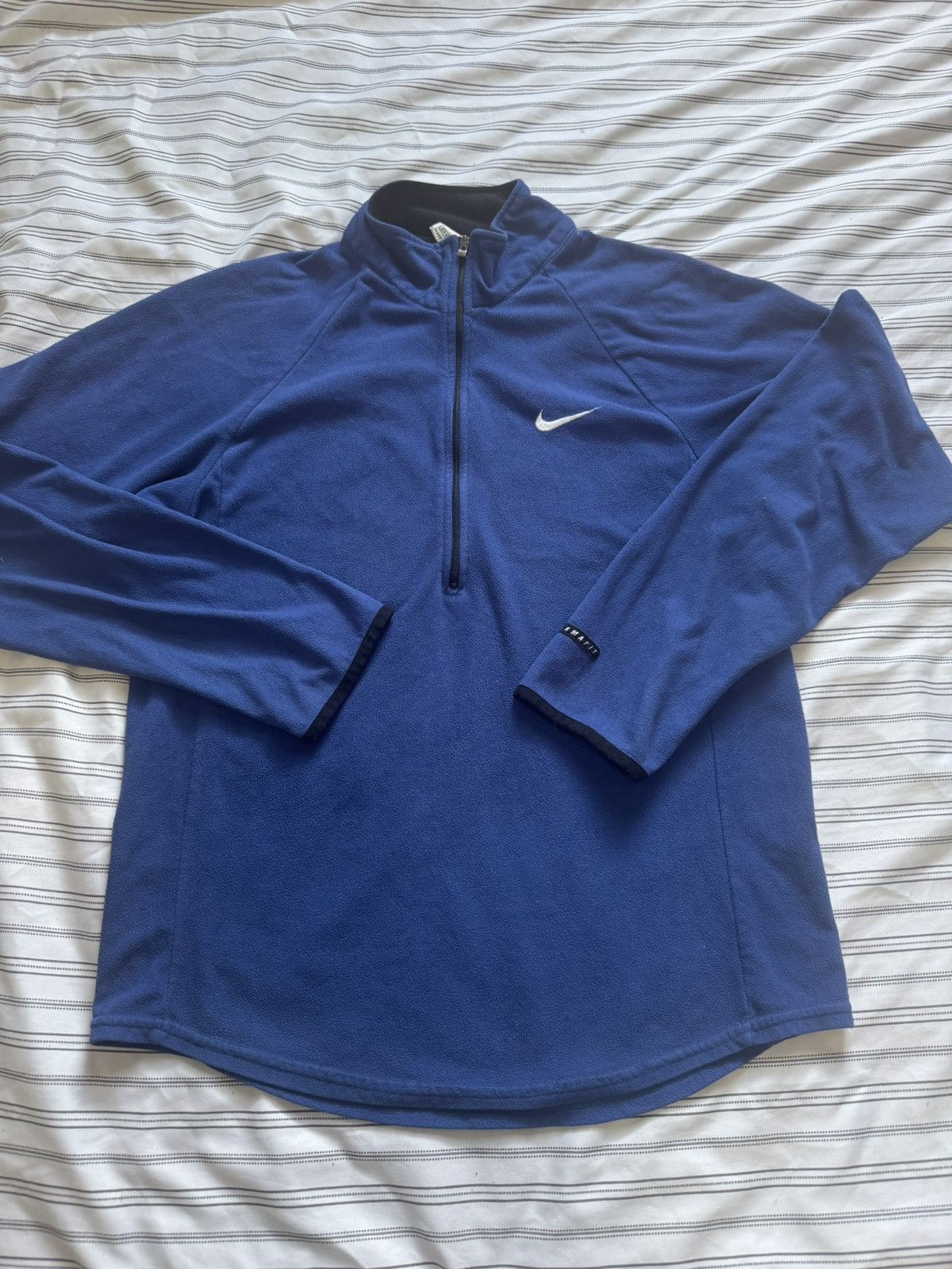 Nike Nike Dri-FIT Blue 1/4 Zip Pullover Women’s Small Size S / US 4 / IT 40 - 3 Thumbnail