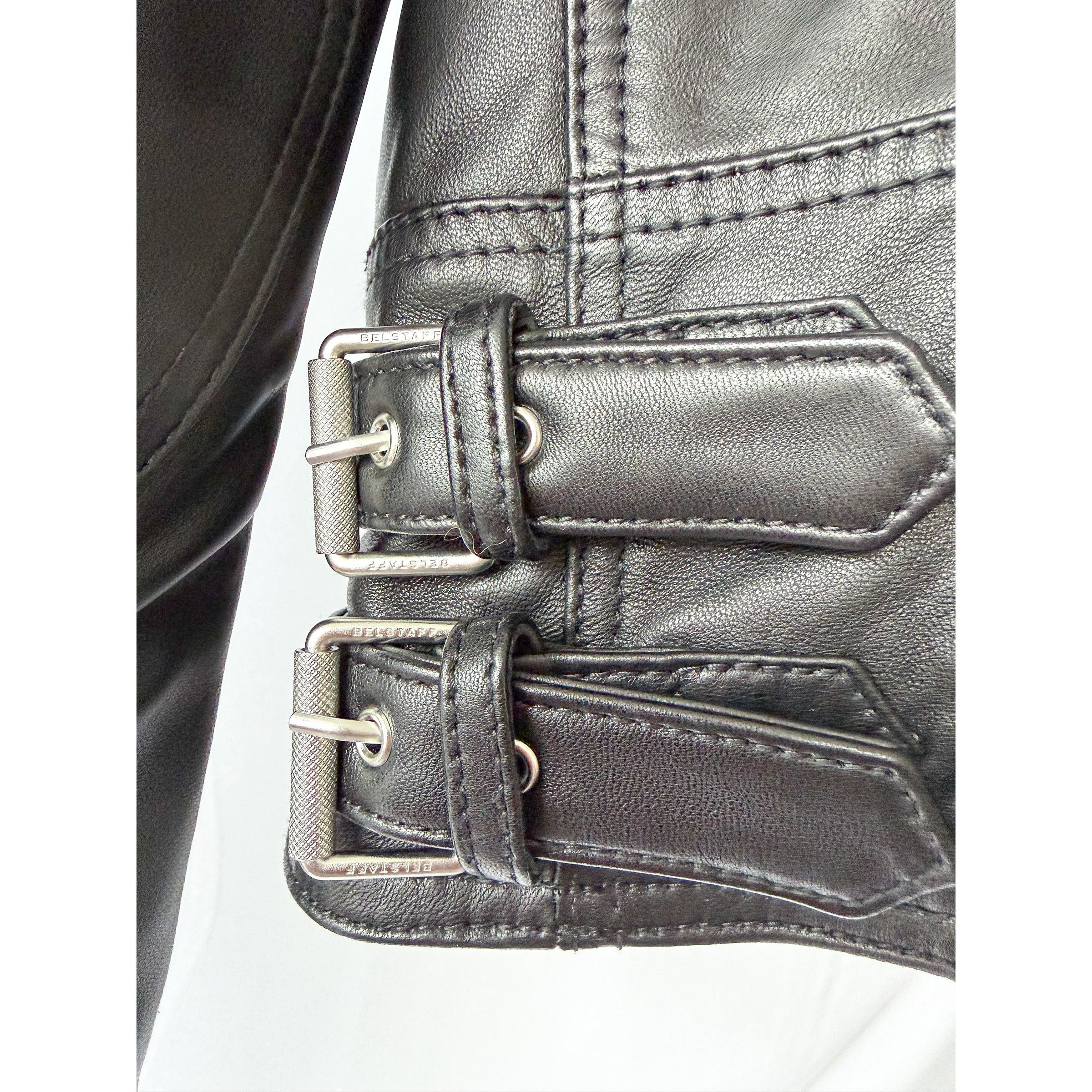 Belstaff Belstaff Black Leather Marianne Biker Jacket Size S / US 4 / IT 40 - 9 Thumbnail
