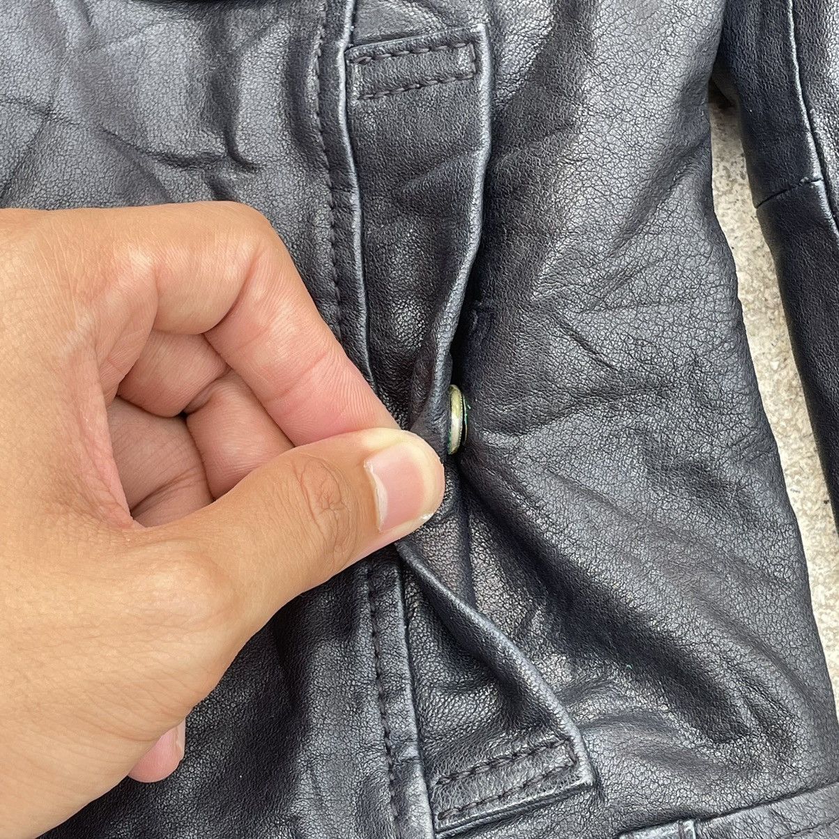 Guess “GUESS” AVANT GARDE TURTLE NECK LEATHER JACKET Size XS / US 0-2 / IT 36-38 - 9 Thumbnail