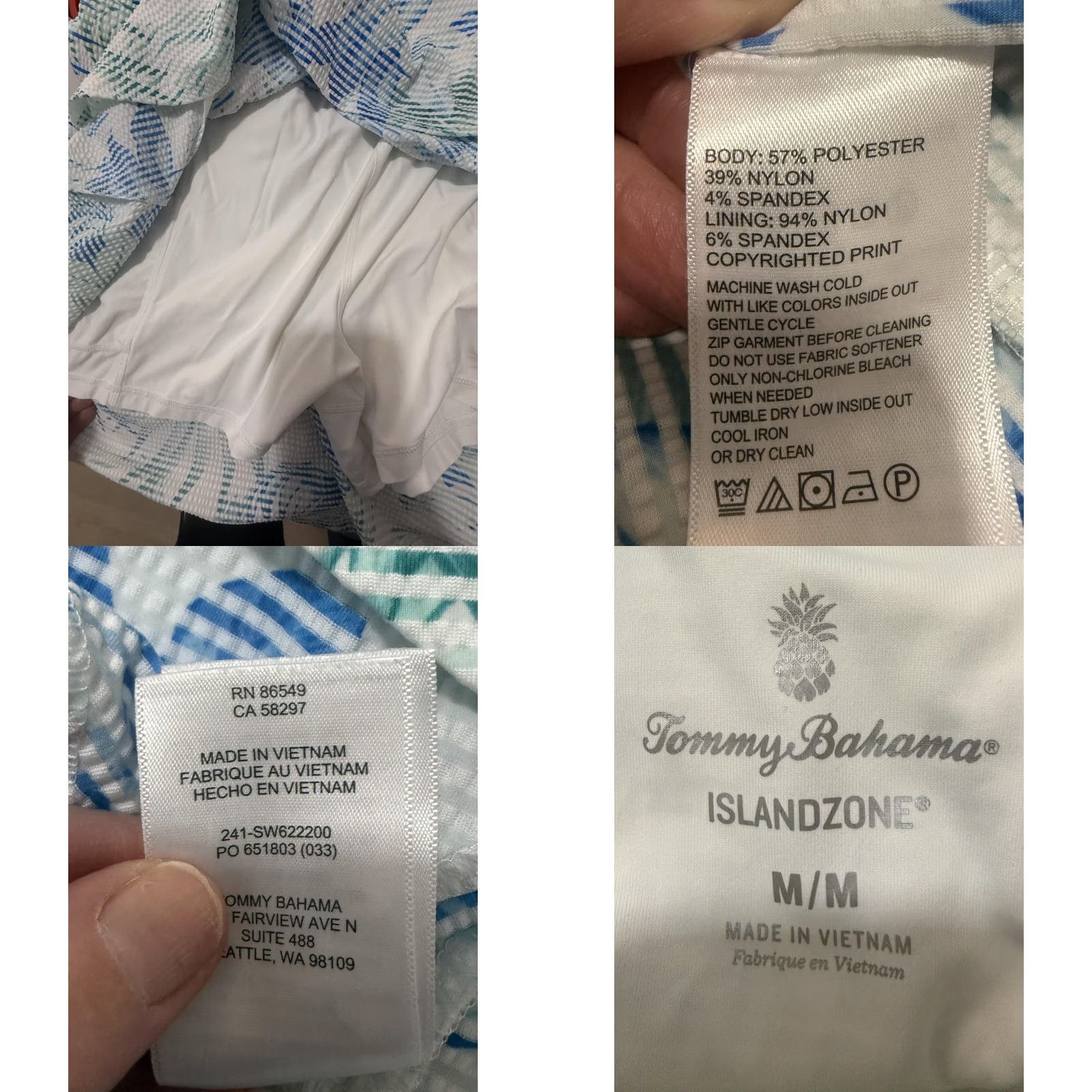 Tommy Bahama Tommy Bahama Dress Womens M Blue Green Palm Print IslandZone Golf Tennis Size M / US 6-8 / IT 42-44 - 9 Thumbnail