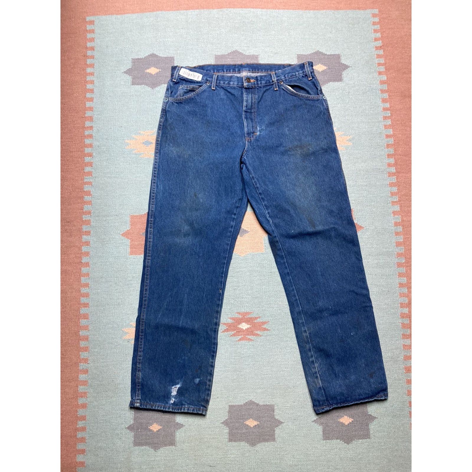 Dickies VINTAGE Dickies Jeans Relaxed Straight Workwear 38x32 Men Blue 90s/2000s Skater Baggy Pants Size US 38 / EU 54 - 7 Thumbnail
