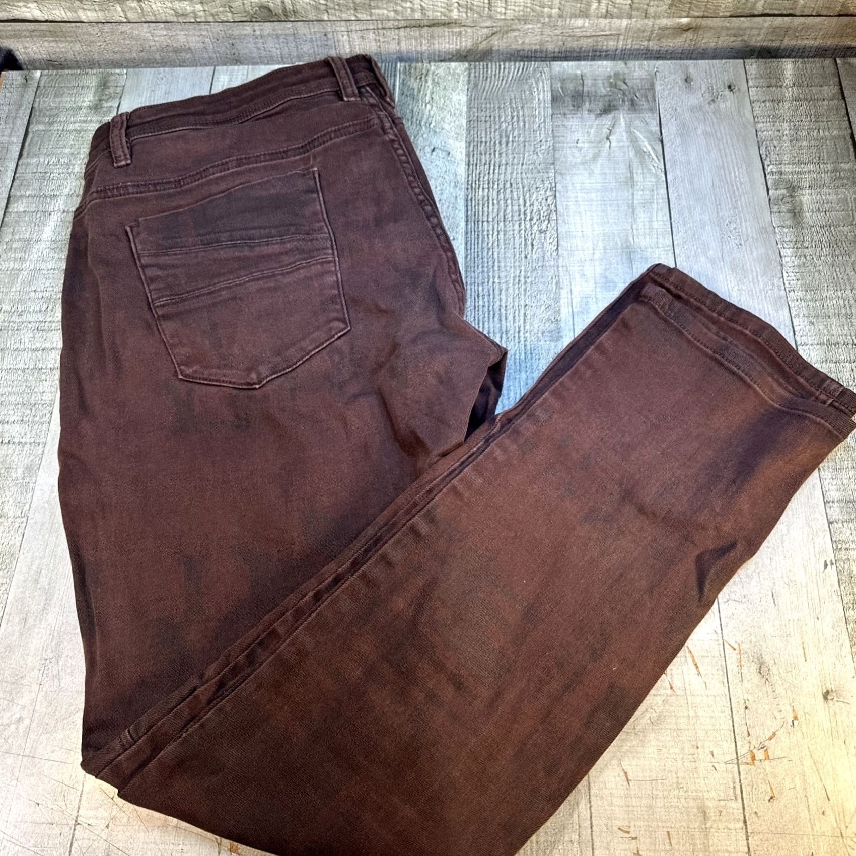 Denime A. Tiziano Jeans Men Brown Size 38 Slim Fit Stretch Denim Urban Streetwear Size US 38 / EU 54 - 3 Thumbnail