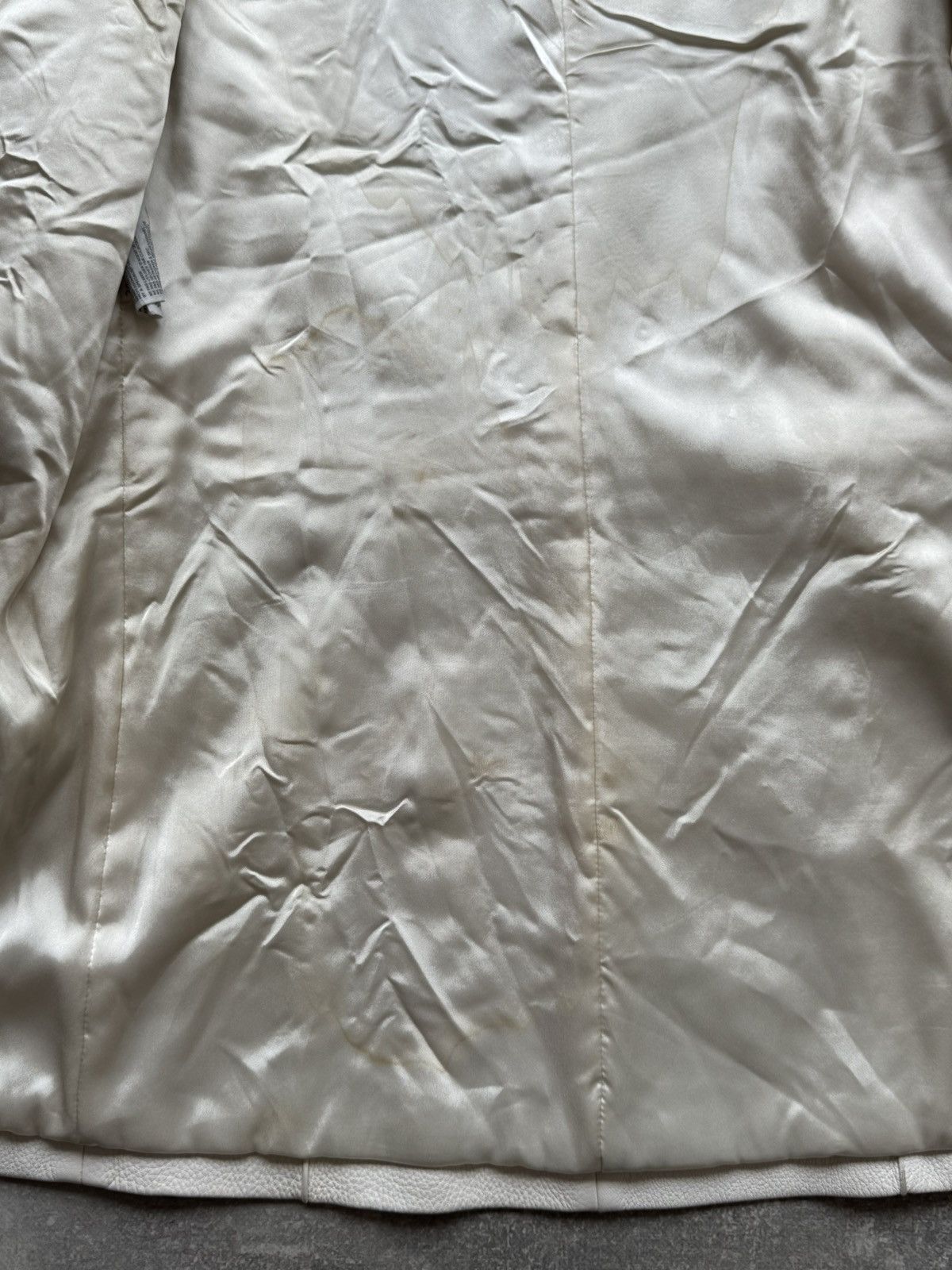 Jil Sander Vintage Jil Sander Leather Blazer Jacket White Size XS / US 0-2 / IT 36-38 - 11 Thumbnail