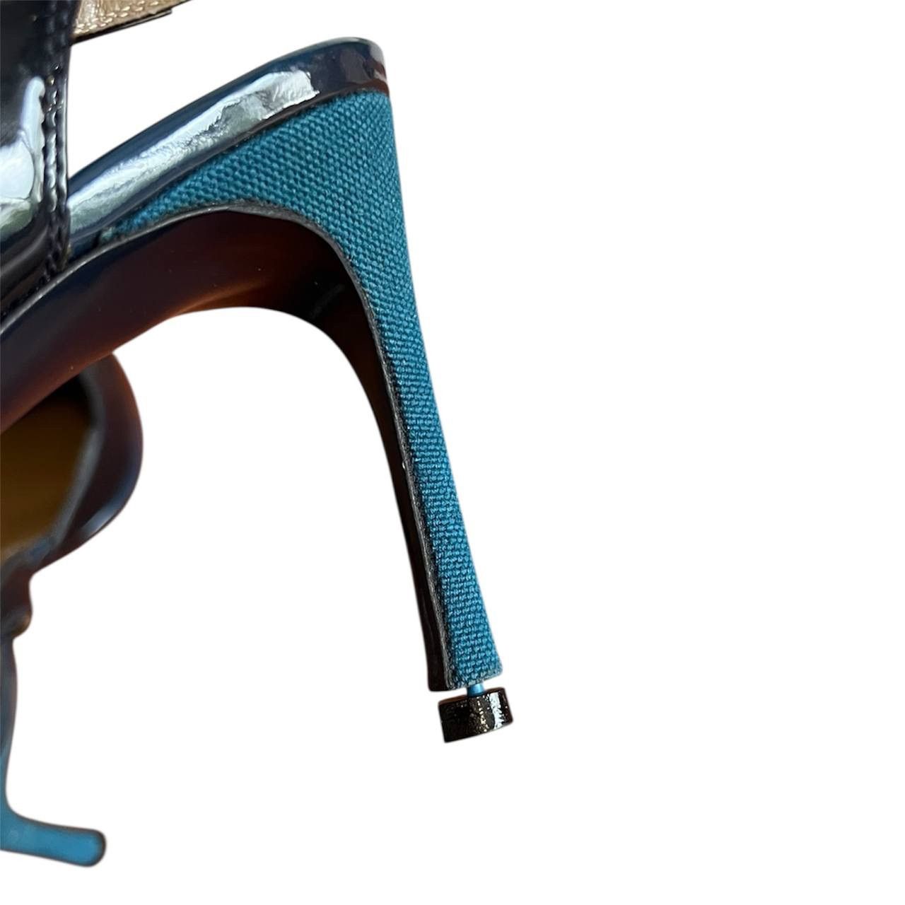 Yves Saint Laurent YSL YVES SAINT LAURENT BLACK PATERN LEATHER LOAFER HEELS 41 Size US 11 / IT 41 - 12 Thumbnail