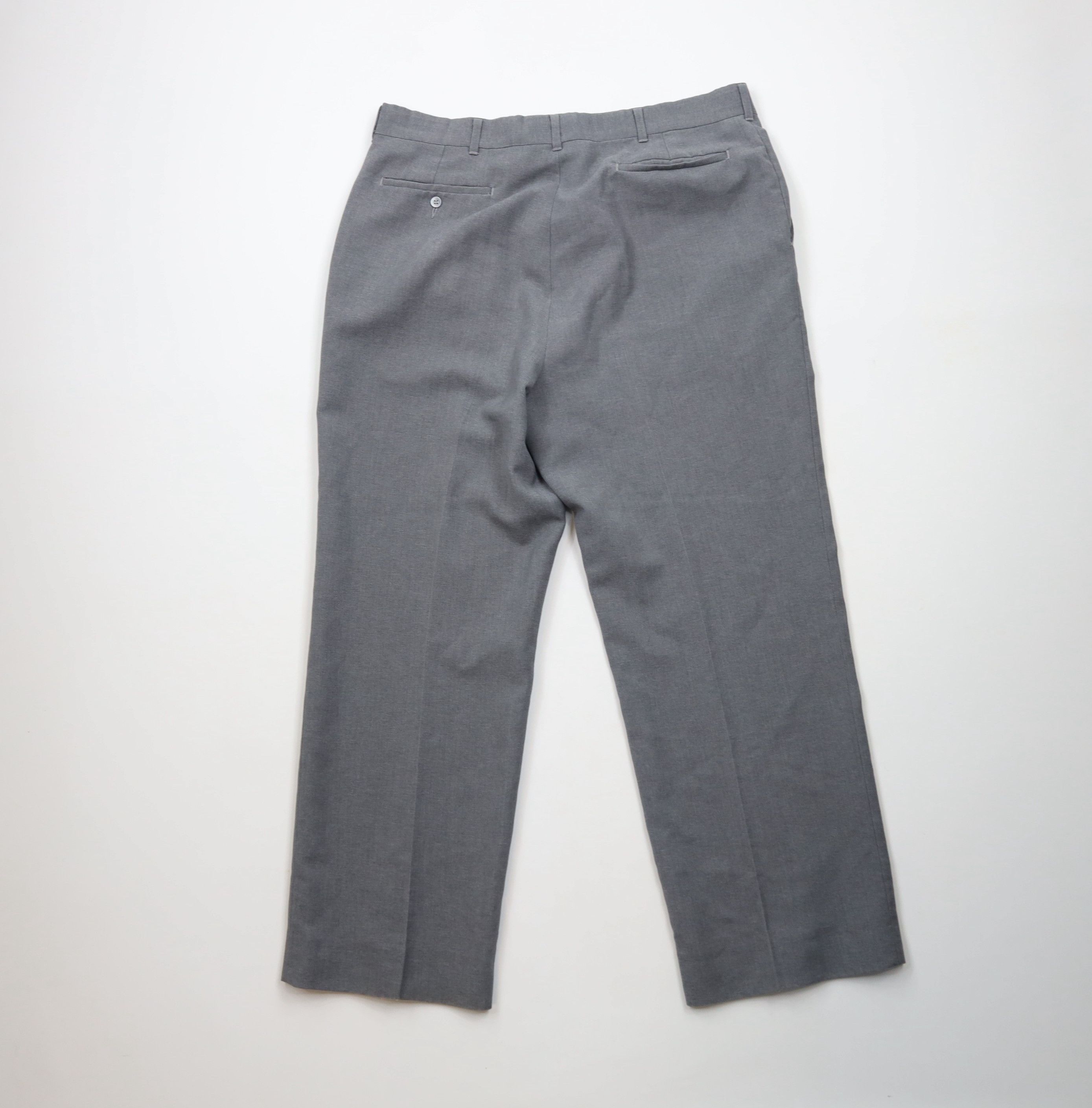 Vintage Vintage 70s Streetwear Wool Blend Wide Leg Chino Pants Gray Size US 34 / EU 50 - 11 Thumbnail