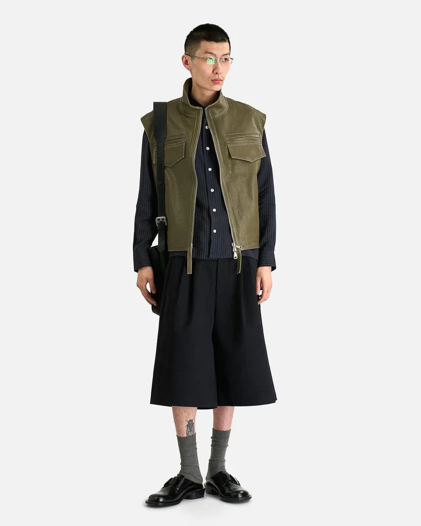 Namacheko o1s1v1r1oon0825 Evan Leather Vest in Military Green Size US M / EU 48-50 / 2 - 7 Thumbnail