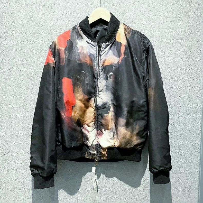Givenchy Givenchy Sise52 Oil Painting Effect Two-Sided Pilot Jacket Size US M / EU 48-50 / 2 - 1 Thumbnail