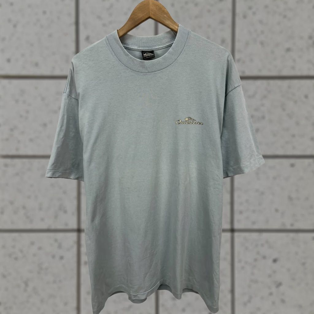 Quiksilver Vtg 90s QUIKSILVER T-Shirt Big Logo Single Stitch Made in USA Surf Skate L Shirt Mens XS? Size US L / EU 52-54 / 3 - 1 Thumbnail