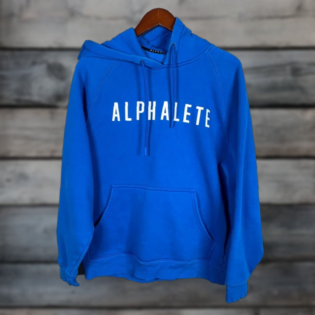 Vintage Alphalete Hoodie Adult Medium Blue Pullover Sweatshirt 2016 Raised Graphic Size US M / EU 48-50 / 2 - 1 Thumbnail