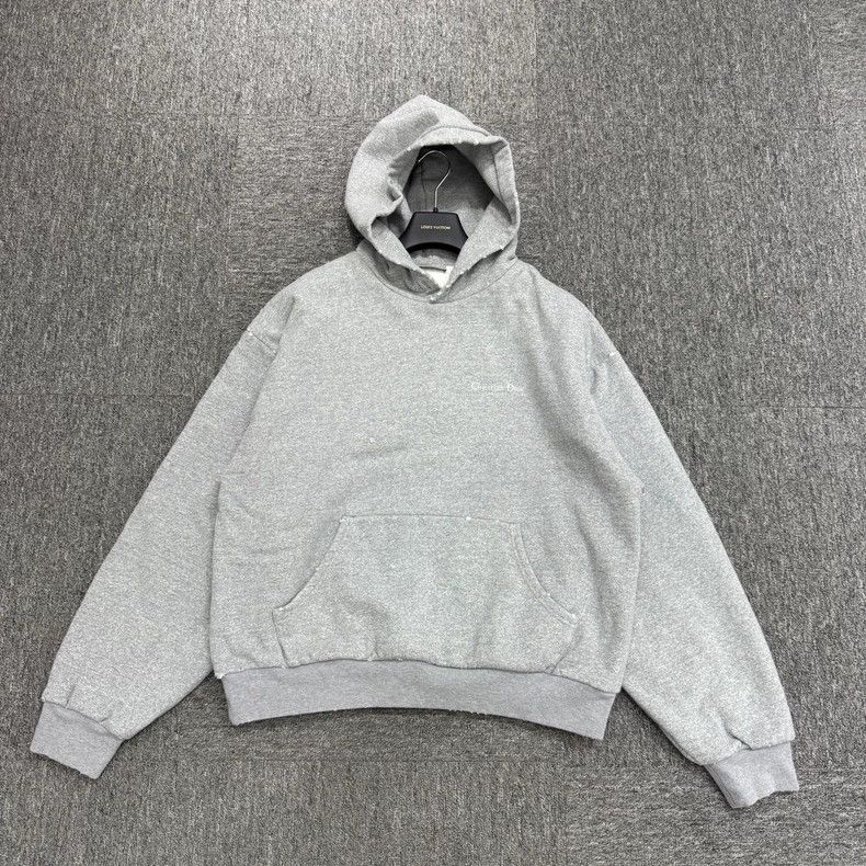 Dior Dior Distressed Logo Hoodie Sweatshirt Size US L / EU 52-54 / 3 - 1 Thumbnail