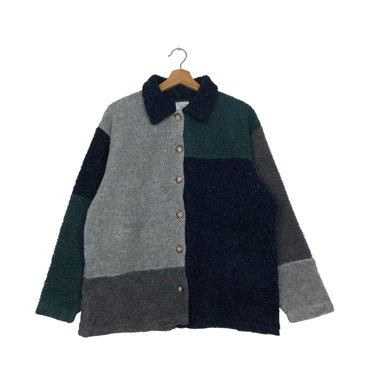 Japanese Brand 🔥VINTAGE BUTTON CHORE FLEECE JACKET BAXTER WELLS KAPITAL Size US M / EU 48-50 / 2 - 3 Thumbnail