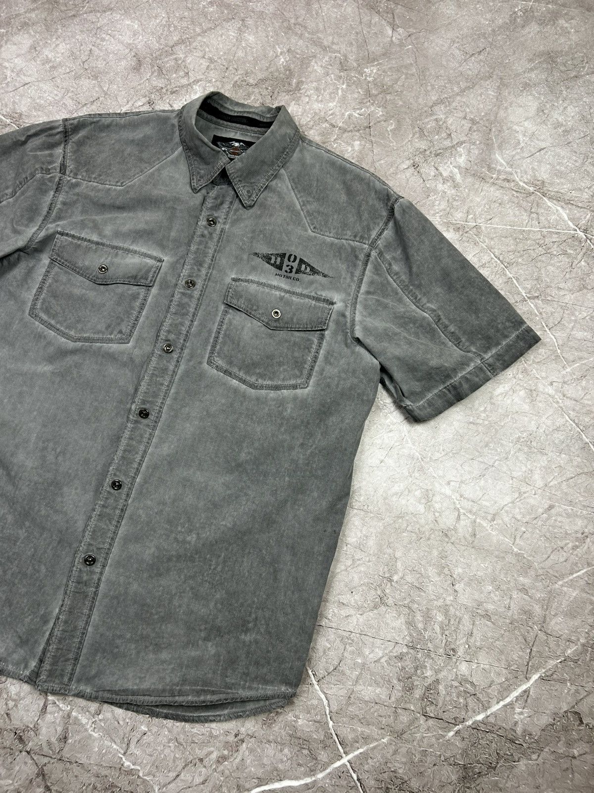 Harley Davidson × Vintage Vintage Harley Davidson button up shirt Size US L / EU 52-54 / 3 - 3 Thumbnail
