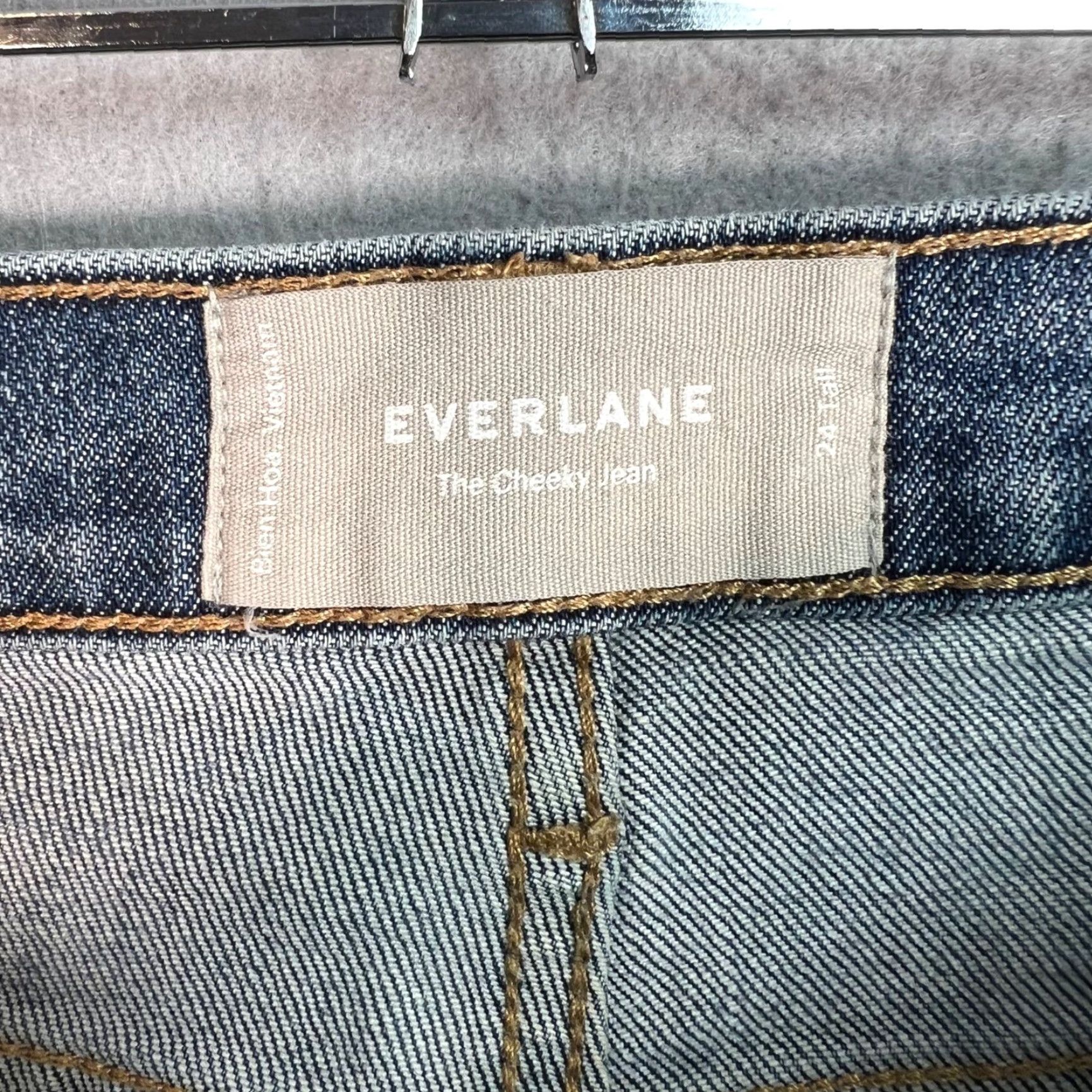 Everlane Everlane The Cheeky Jean Womens High-Rise Skinny Denim Size 24 Tall Blue 5-Pocket Stretch Jeans Womens Jeans Size 42" / US 20 - 3 Thumbnail