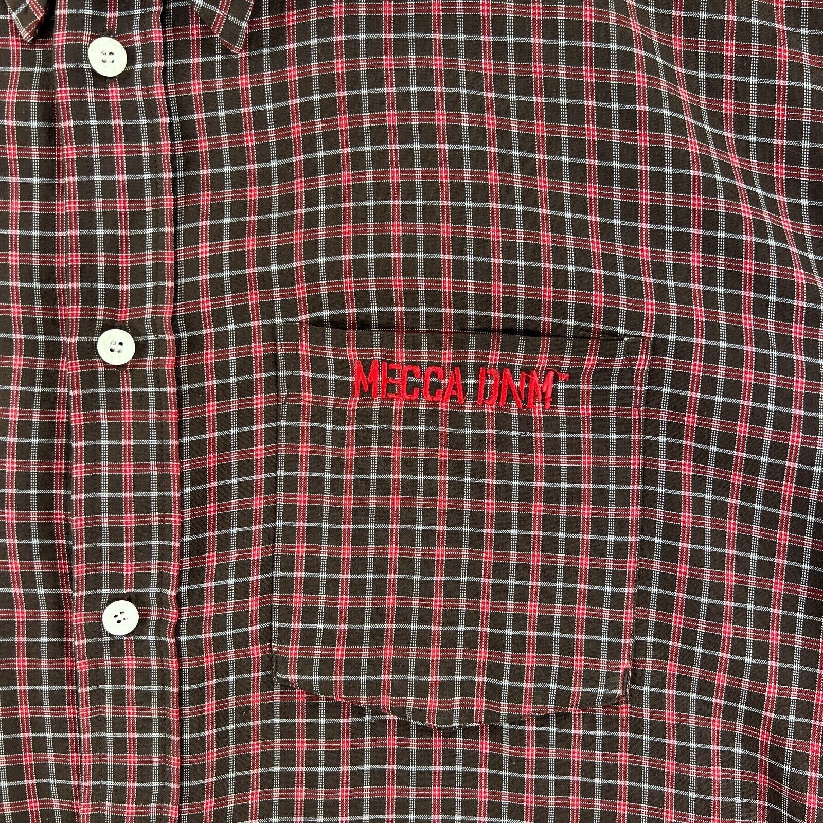 Mecca Mecca DNM Plaid Button Up Shirt Men 2XL Vintage Rap Hip Hop Size US XXL / EU 58 / 5 - 4 Thumbnail
