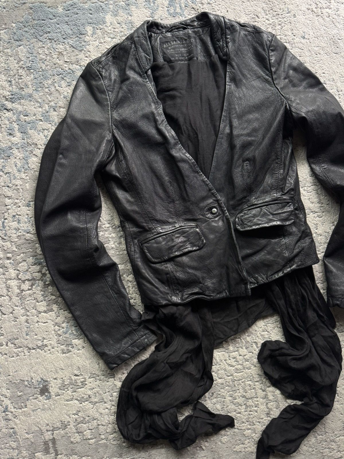 Allsaints Allsaints Avantgarde Ashlar Leather jacket Size 10 Size M / US 6-8 / IT 42-44 - 3 Thumbnail