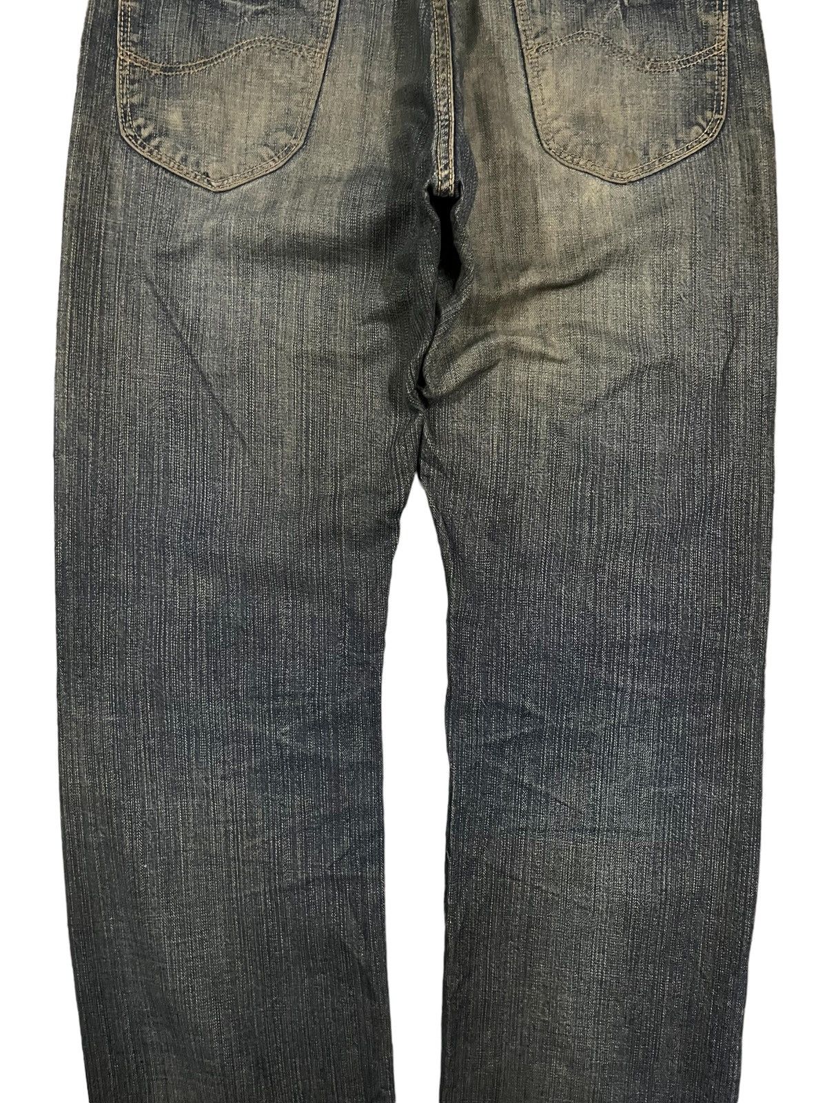 14th Addiction Vintage Lee Mud Washed Distressed Straight Fit Jeans Size US 32 / EU 48 - 7 Thumbnail