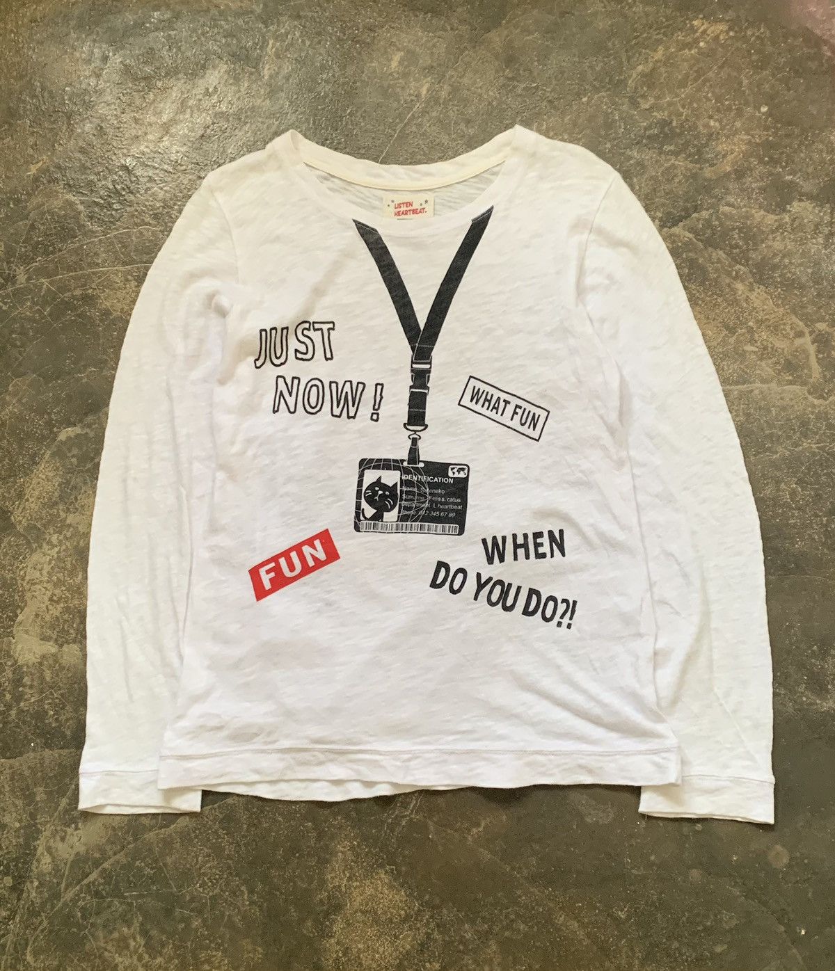Beauty Beast x If Six Was Nine Listen Heartbeat Mini Sling Bag Tshirt in White, Men's (Size Medium)
